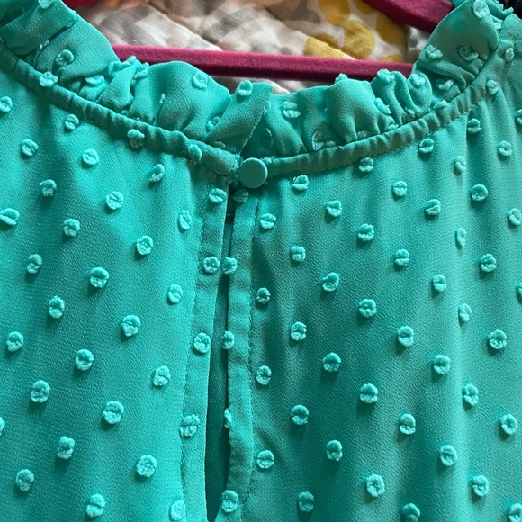 J. Crew Turquoise Ruffled Blouse - Picture 4 of 4
